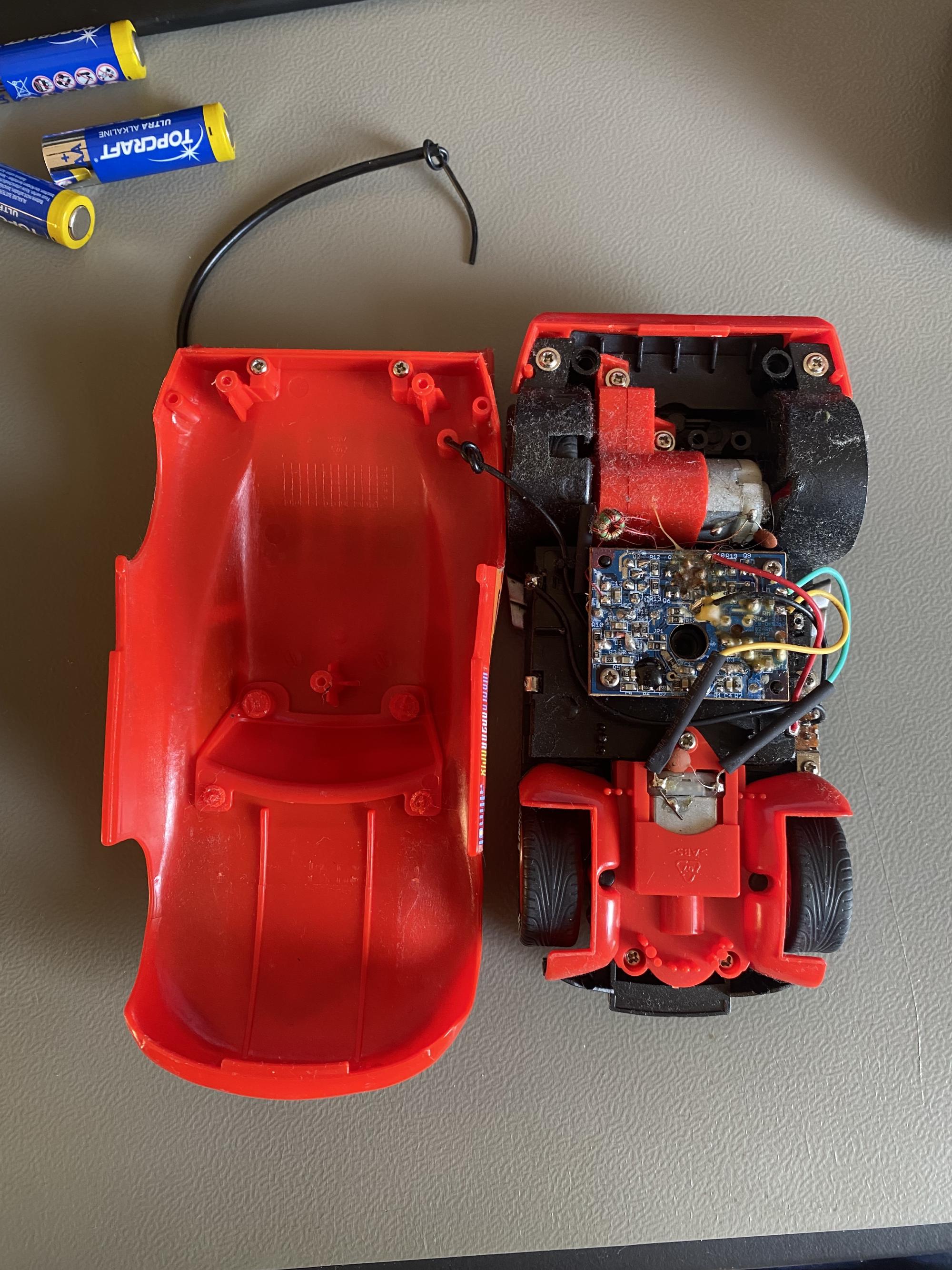 Inside of McQueen (with the old antenna)